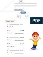 Relaccionar Multiplicacion y Division