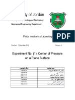 Fluid EXP 1 Centre of Pressure