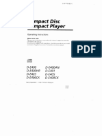 Sony DE400 Operating Instruction PDF