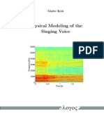 Physical Modelling of the Singing Voice