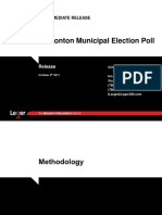 Edmonton Municipal Election Poll - October 4 2017