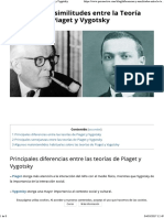 Diferencias y Similitudes Entre La Teoría de Piaget y Vygotsky