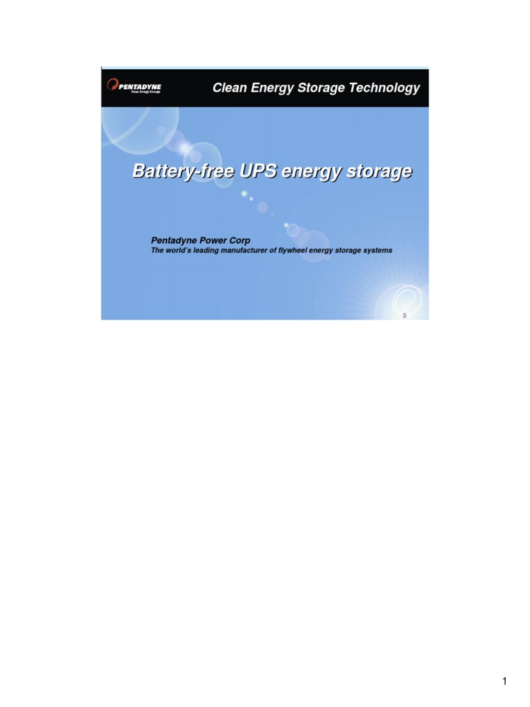 FLYWHEEL Application&ProductOverview PDF Battery (Electricity) Energy Storage