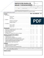 Inspección Diaria de Zanjas y Excavaciones