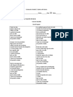 Evaluación Unidad 2 Quinto Básico