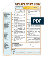 Personality Adjectives Grammar Drills Reading Comprehension Exercises Tes 73346