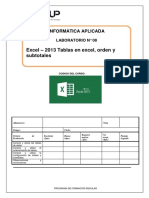 Lab-08-Excel-2013-Tablas en Excel, Orden y Subtotales