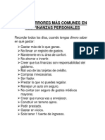 Los 16 Errores Más Comunes en Tus Finanzas Personales