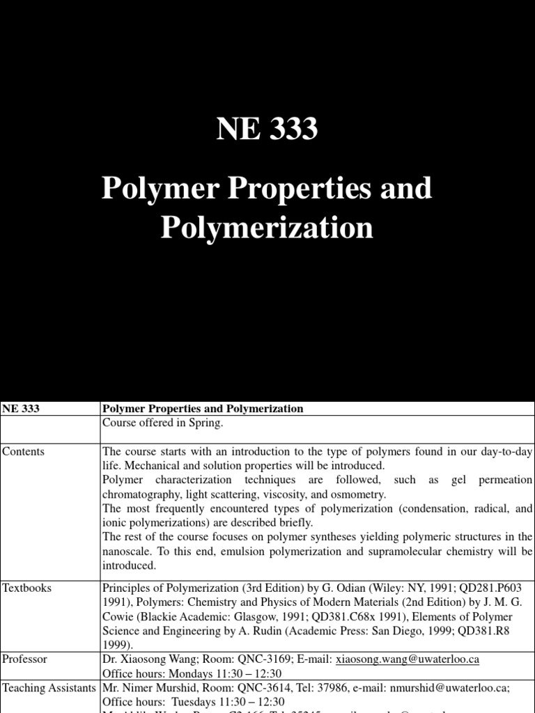 Chapter 1 - Introduction To Polymers | PDF | Differential Scanning ...