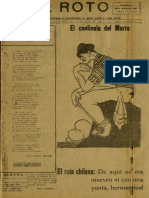 Periódico El Roto. Tacna, Chile, Viernes 05.May.1926