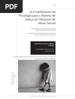 As Contribuições Da Psicologia Para o Sistema de Justiça Em Situações de Abuso Sexual