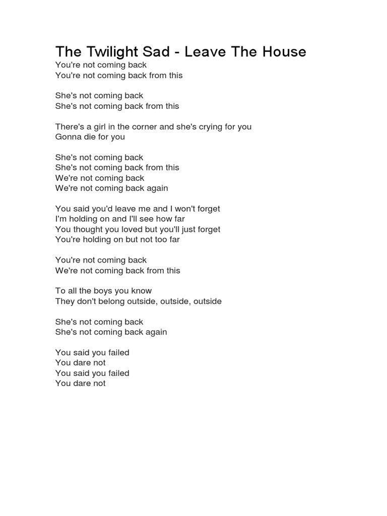 The Twilight Sad PDF