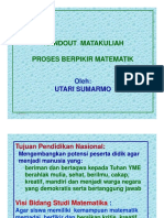 HANDOUT MK Proses Berpikir Matematik Magister STKIP 2014 2015