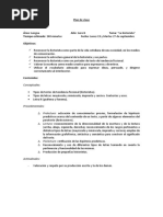 Plan Lengua La Historieta