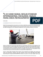 20 Hand Signal Sesuai Standar Internasional OSHA - ANSI, Sejauh Mana Anda Memahaminya - Safety Sign Indonesia - Rambu K3, Lalu Lintas, Exit & Emegency, Label B3