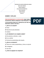 Evaluacion de Matematicas Primer Periodo