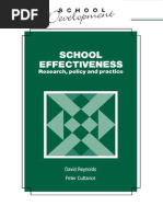 David Reynolds-School Effectiveness Research, Policy and Practice (School Development Series) (19