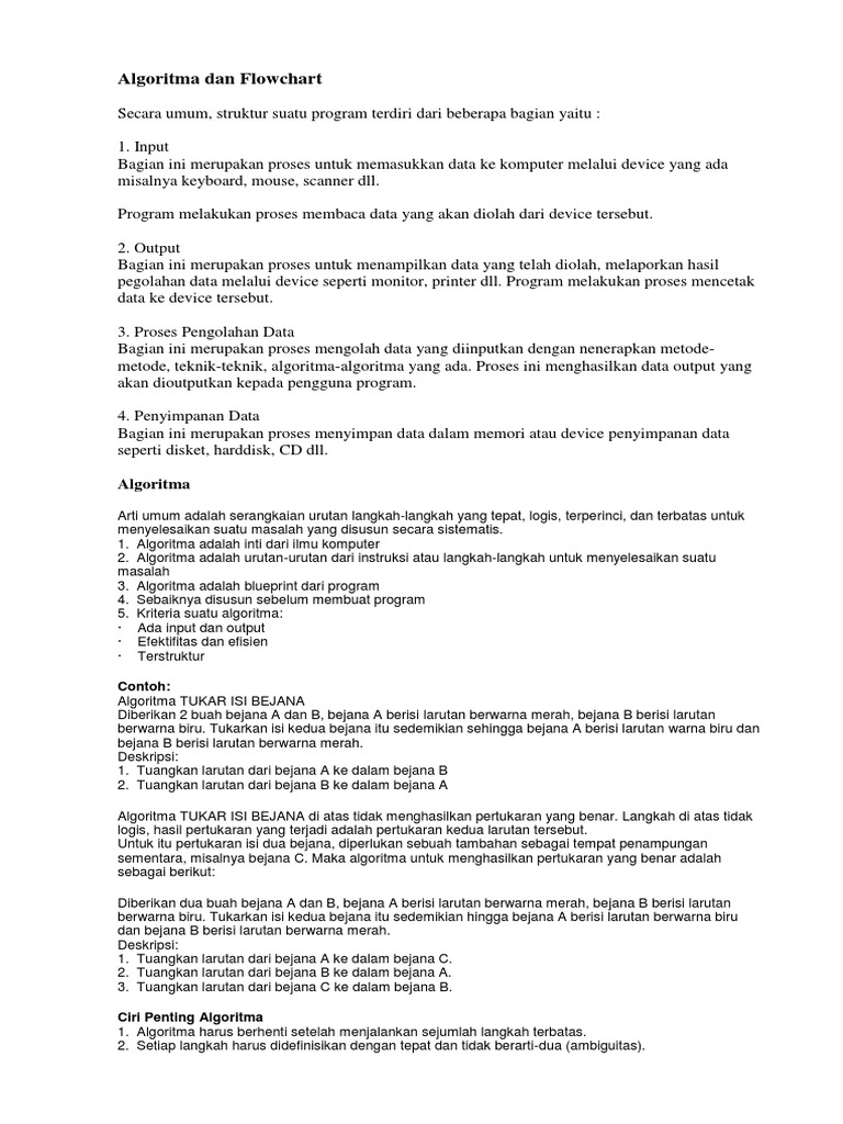 Algoritma Dan Flowchart Pdf