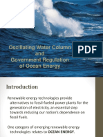 Oscillating Water Column and Government Regulation of Ocean Energy