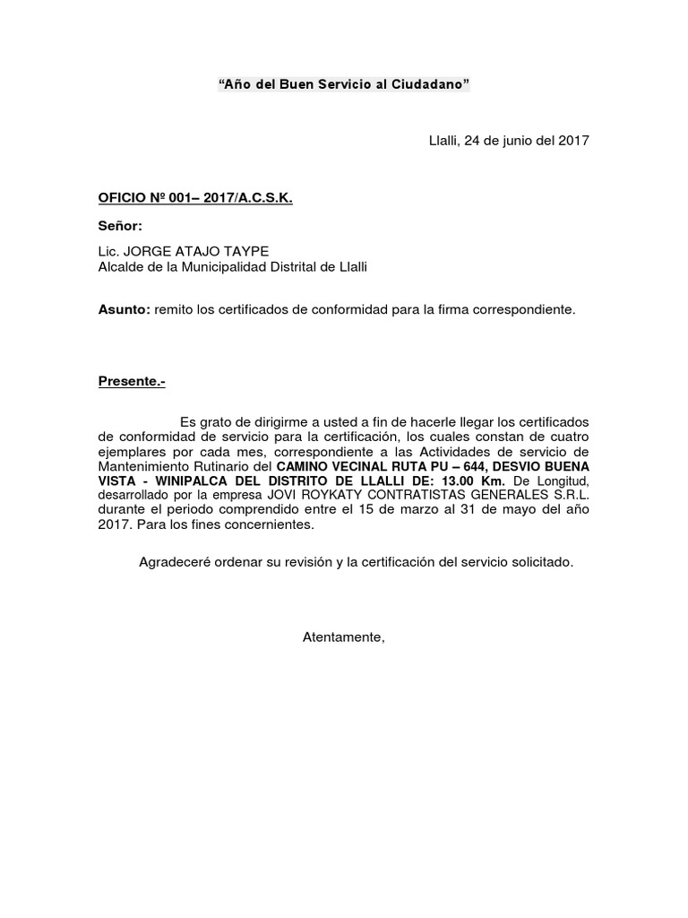 Carta de Levantamiento de Observaciones | PDF | Política (general) |  Gobierno