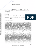 LIQUID CRYSTALS: Materials Displays: J. S. Patel