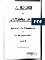 La Sedición de Huamanga 1812 Por Luis Antonio Eguiguren