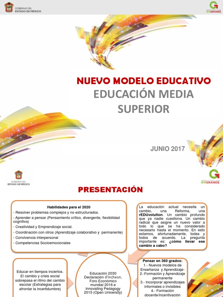 Nuevo Modelo Educativo | PDF | Plan de estudios | Aprendizaje
