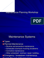 Maintenance Planning