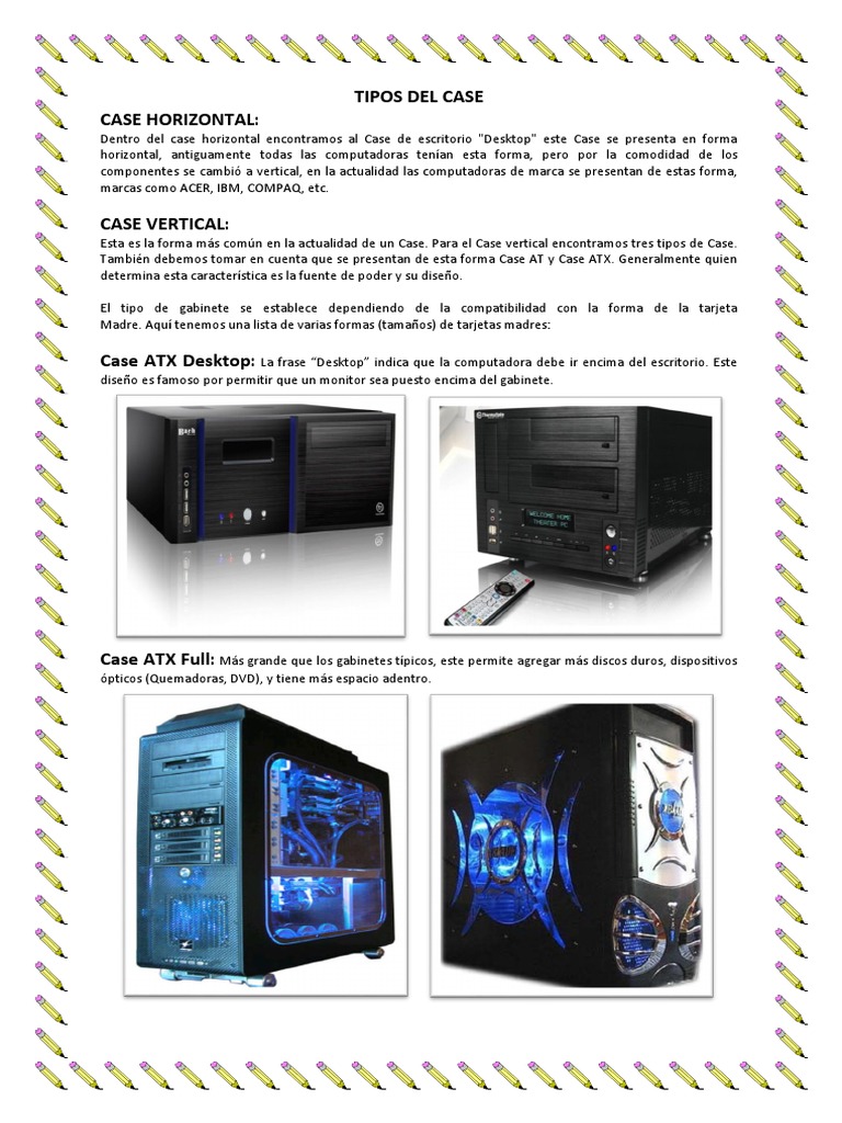 ▷ Tipos de torre, chasis o caja para PC: ATX, micro ATX e ITX