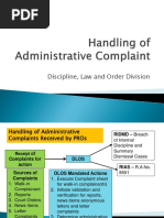 PROs Handling of Administrative Complaint