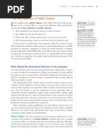 The Four Questions of Public Finance: When Should The Government Intervene in The Economy?