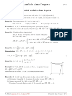 Cours Geometrie Espace Produit Scalaire