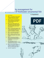 Water Quality Management For Production of Freshwater Ornamental SH