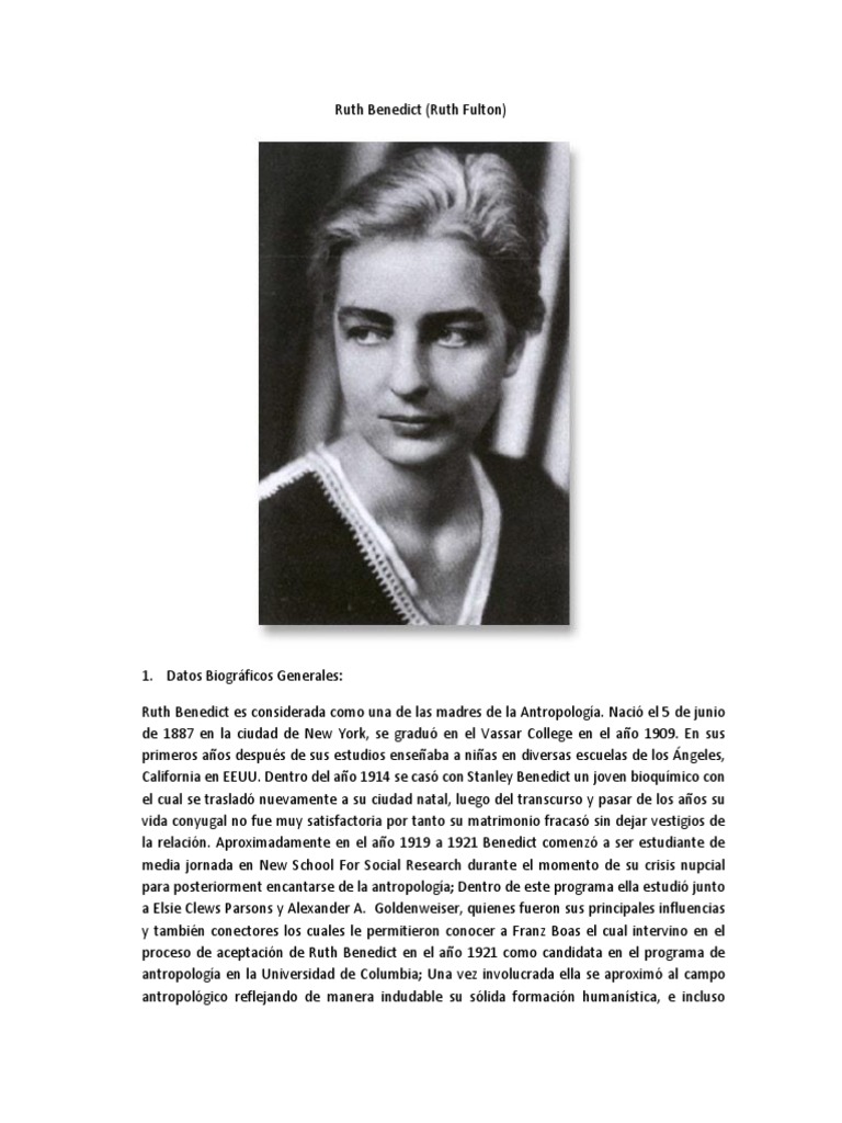 Ruth Benedict Ciencia Ciencia filosófica