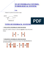 Application of Feedback Control System Biological System