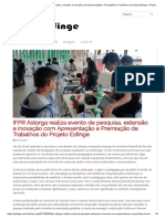 IFPR Astorga Realiza Evento de Pesquisa, Extensão e Inovação Com Apresentação e Premiação de Trabalhos Do Projeto Esfinge – Projeto Esfinge