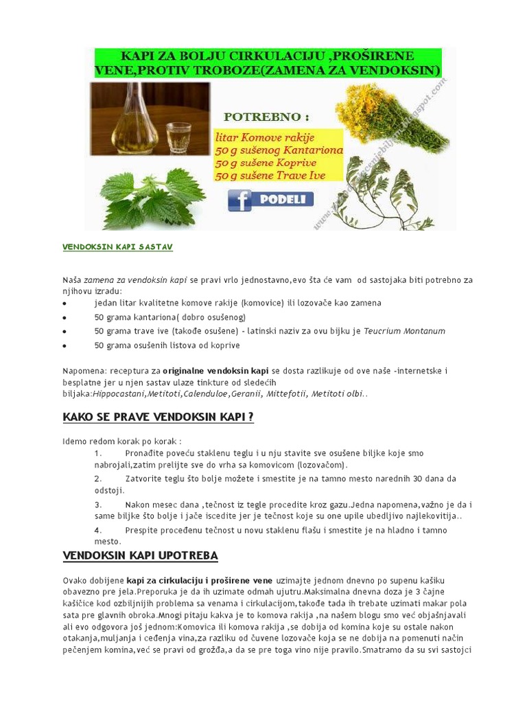 Vendoksin Kapi Sastav | PDF