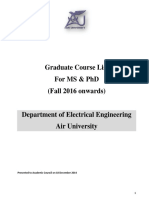 Approved Latest MS Ph.D. Courses For FBGS-16