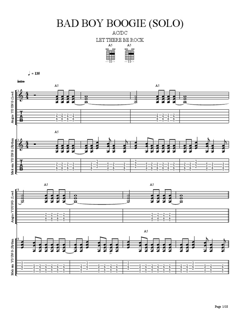 ACDC Bad Boy Boogie PDF Piedra dura La música rock