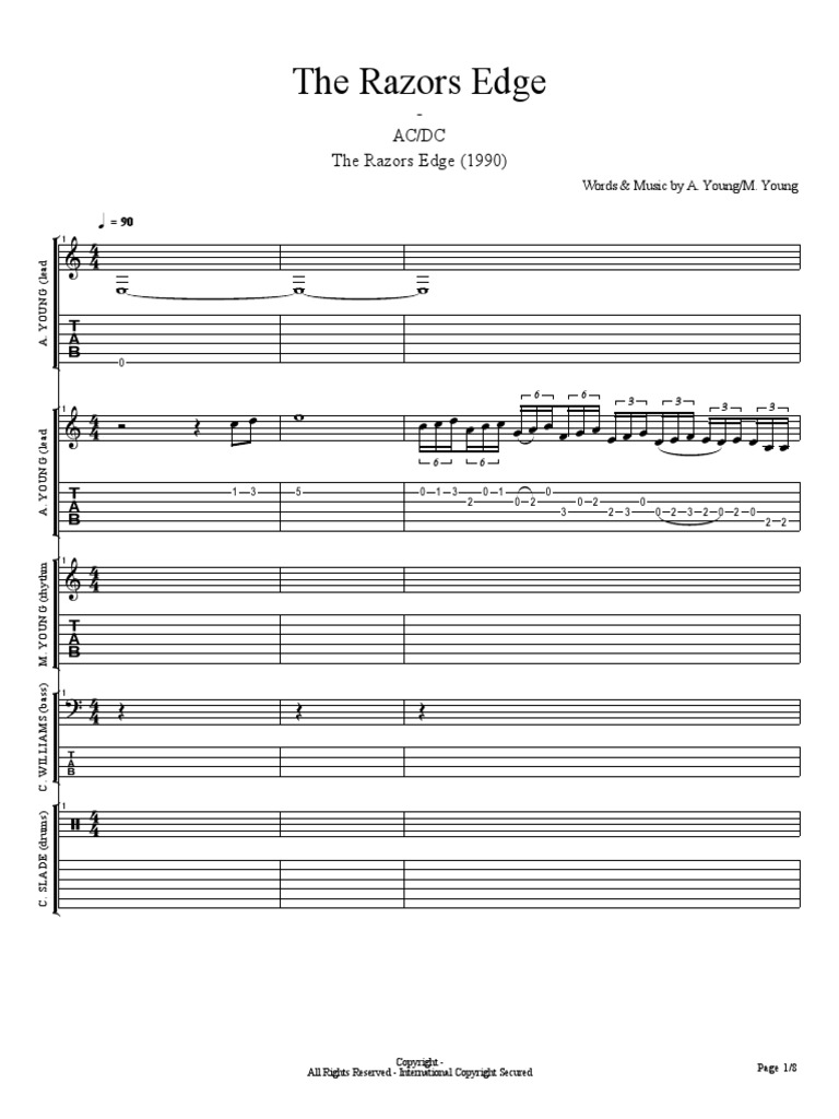 ACDC - The Razors Edge | PDF | Sound Recording | Music Industry