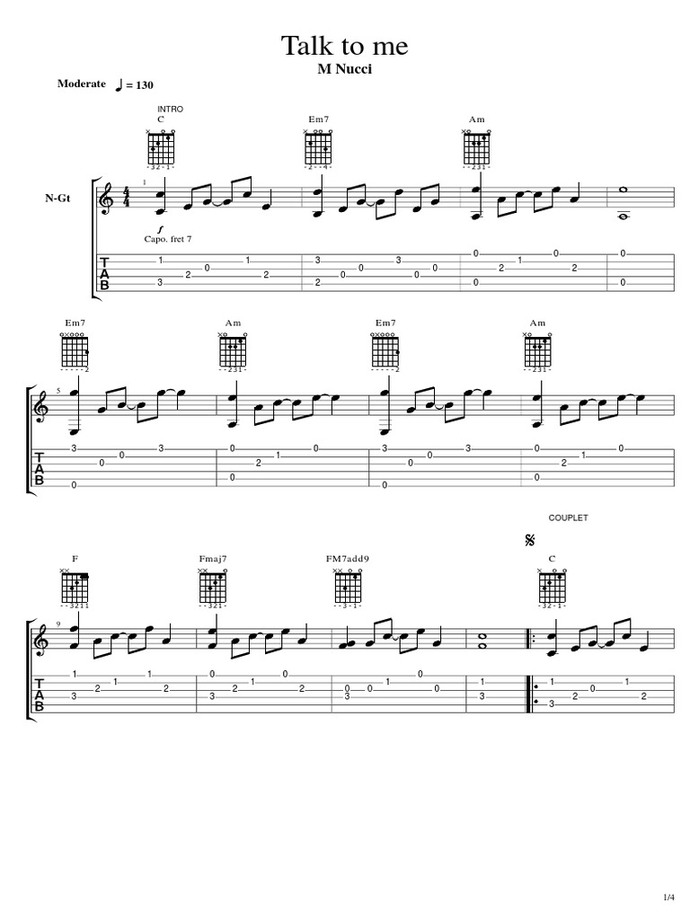Talk To Me Yodelice Tablature PDF Necked Lutes Musical Instruments