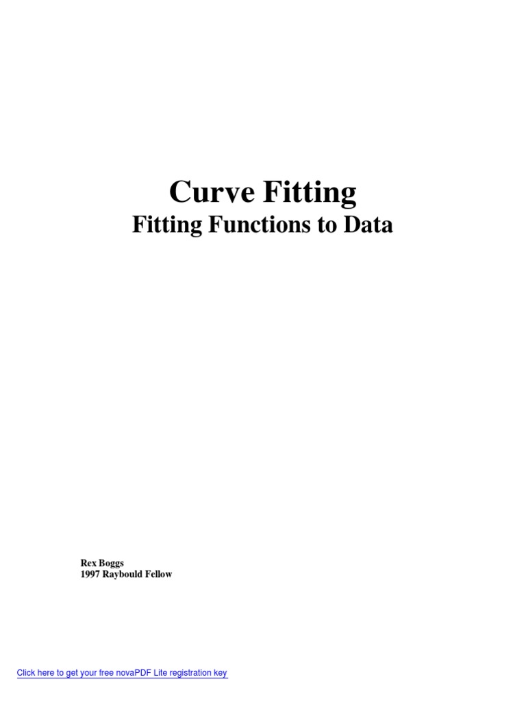 Curve Fitting | PDF | Regression Analysis | Errors And Residuals