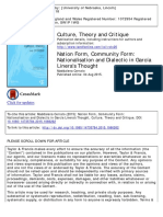 Culture, Theory and Critique: Click For Updates