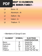 Group 13 The Boron Family