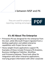Difference Between MSP and P6