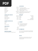 Trader 7800 General: Main Particulars Classification