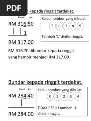 Bundarkan Kepada Ringgit Terdekat Wang Pdf