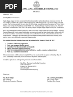 2017 Scholarship Application