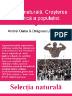 Selecția Naturală. Creșterea Numerică A Populației.