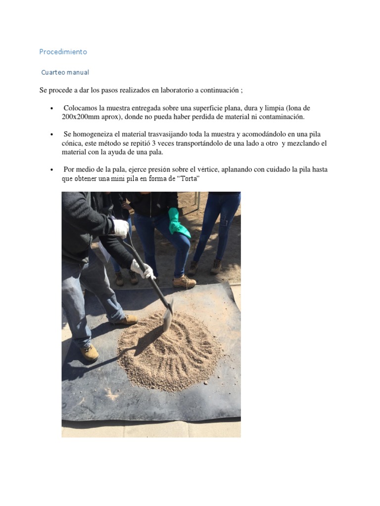 Procedimiento de Cuarteo Manual y Roleo | PDF | Naturaleza